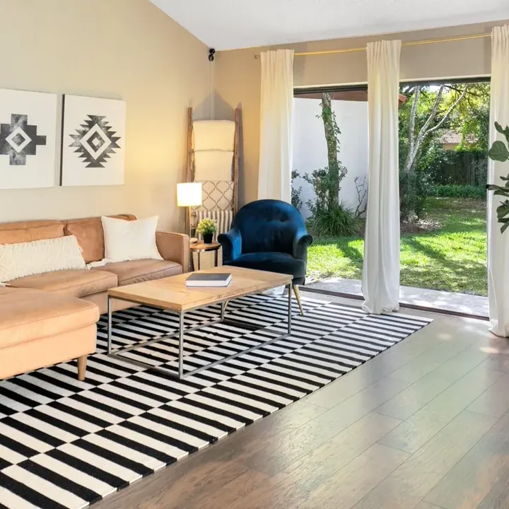 A calm, uncluttered living room